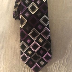 Concepts by Claiborne Purple/Silver Pattern Tie